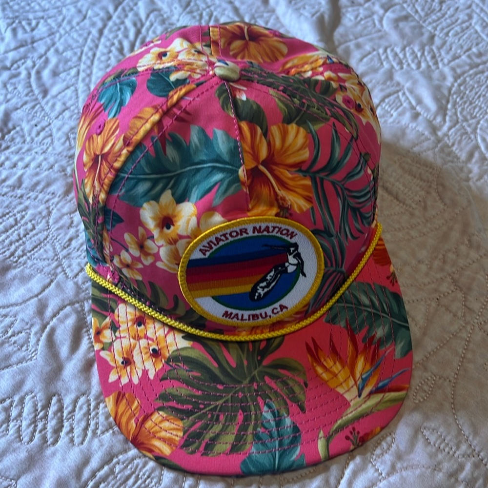 Aviator Nation Trucker Hat Signature Malibu Vintage Safari  twill Low Rise - Picture 2 of 9